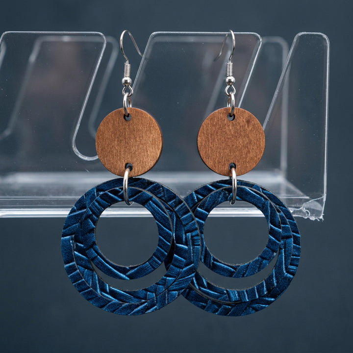 Wooden and Leather Earrings