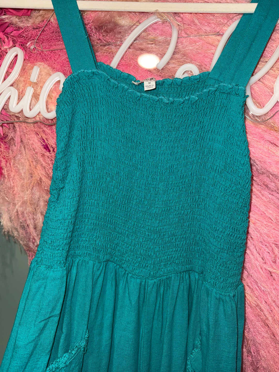 Smocked Wide Leg Jumpsuit