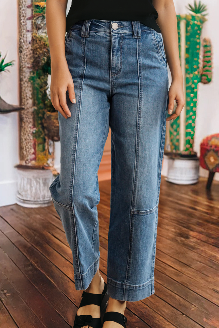 Western Sail Blue Exposed Stitching