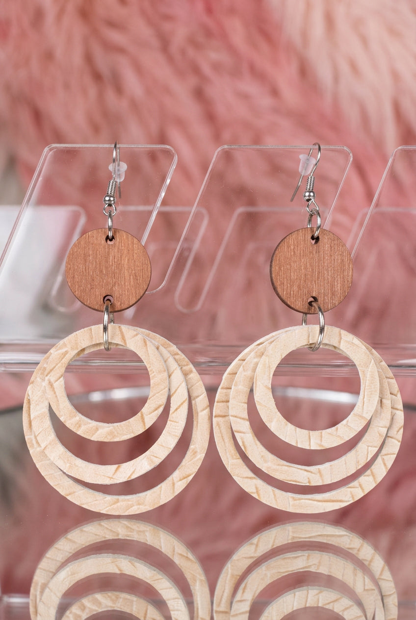 Wooden and Leather Earrings