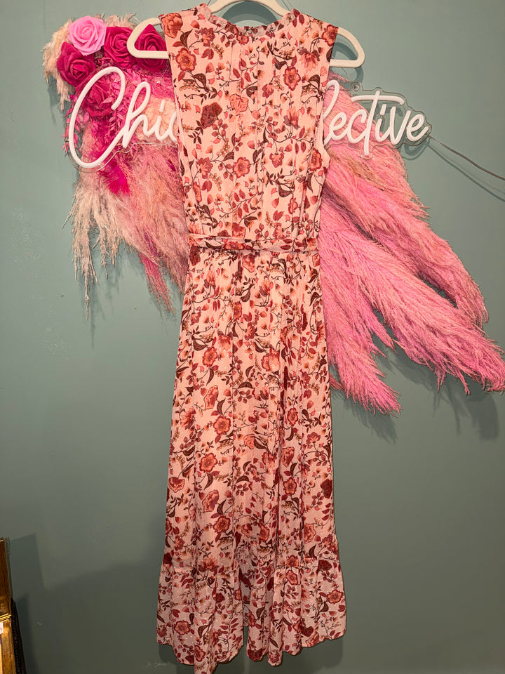 Floral Print Maxi With Tie Waist
