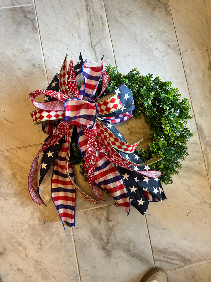 patriotic bow for wreath 11