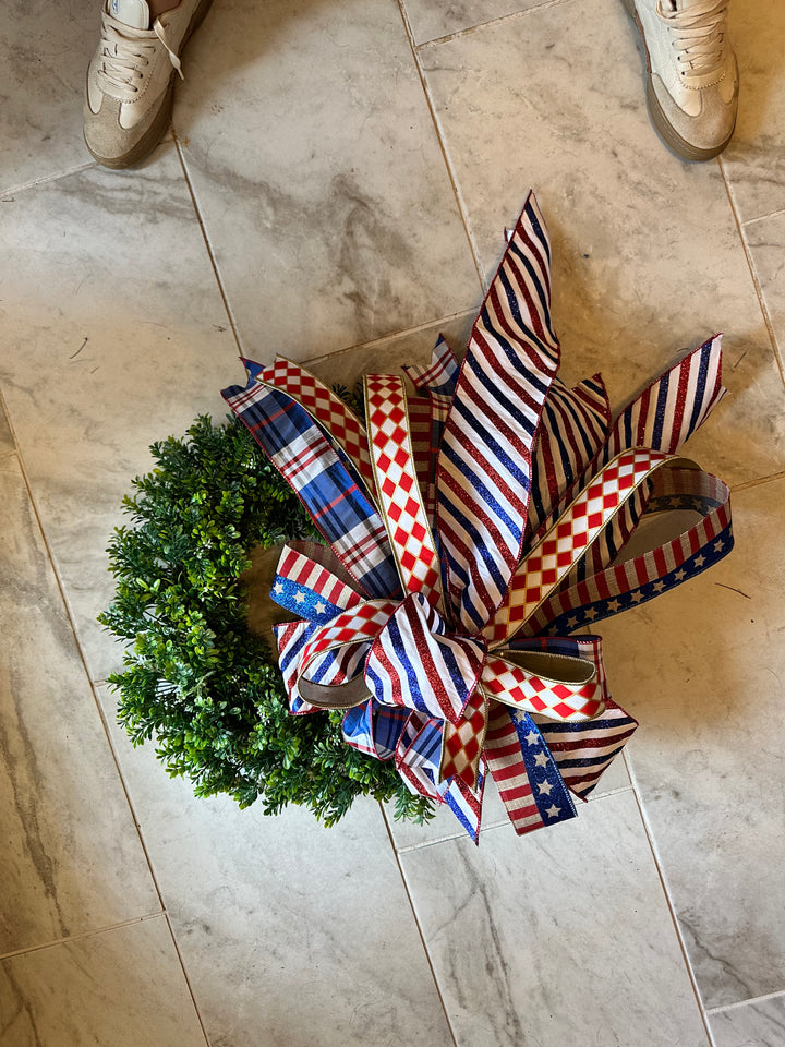 patriotic bow for wreath 13