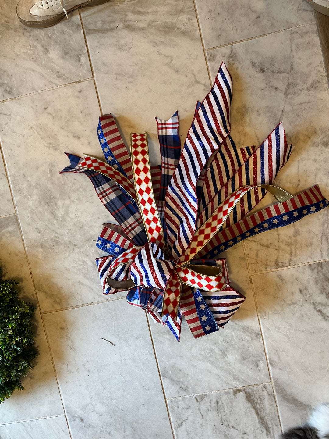 patriotic bow for wreath 13