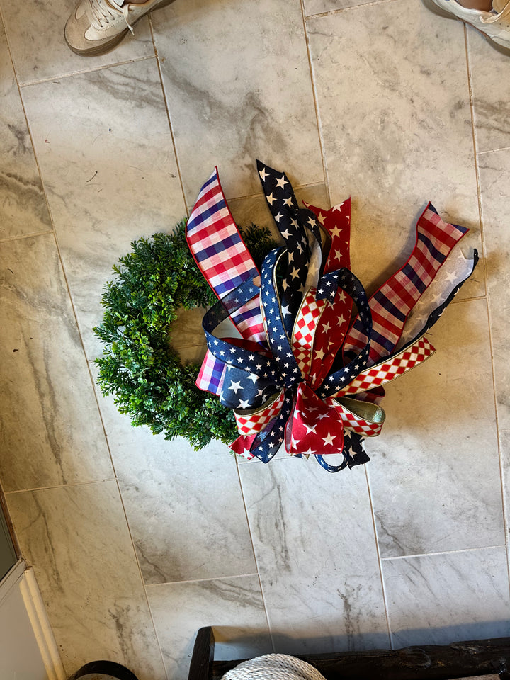 patriotic bow for wreath 14