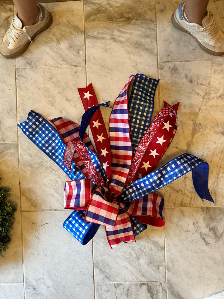 patriotic bow for wreath 15