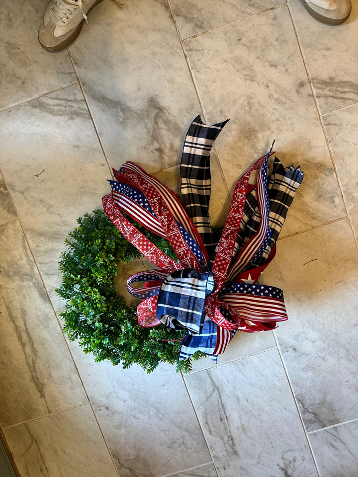 patriotic bow for wreath 18