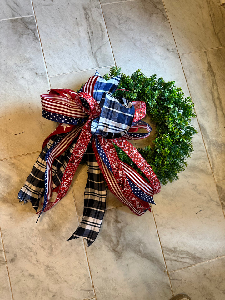 patriotic bow for wreath 18