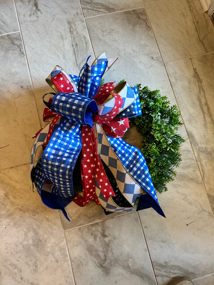 patriotic bow for wreath 20