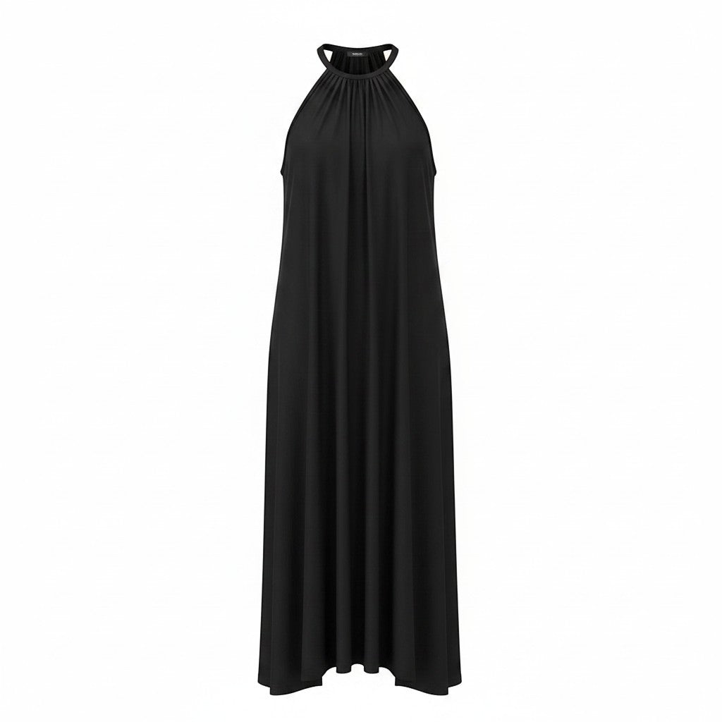 black halter dress casual Halter Neck Maxi Dress – Chic Collective