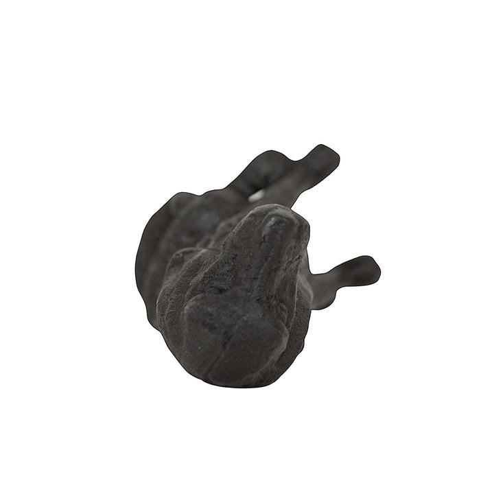 Chic Collective black cast iron sitting dog decorative accent with a matte finish.
