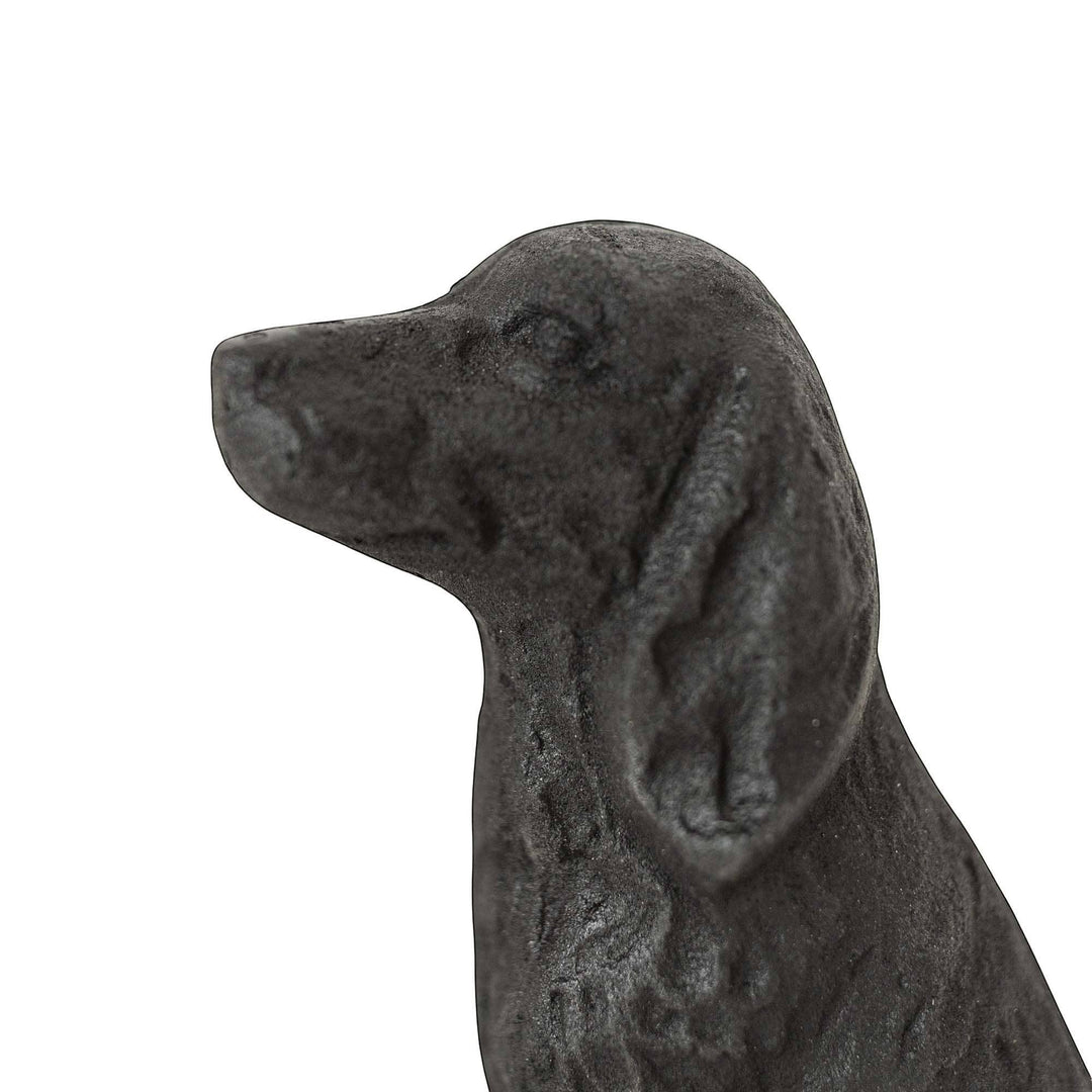Chic Collective black cast iron dog figurine, a decorative accent for shelves or mantels.