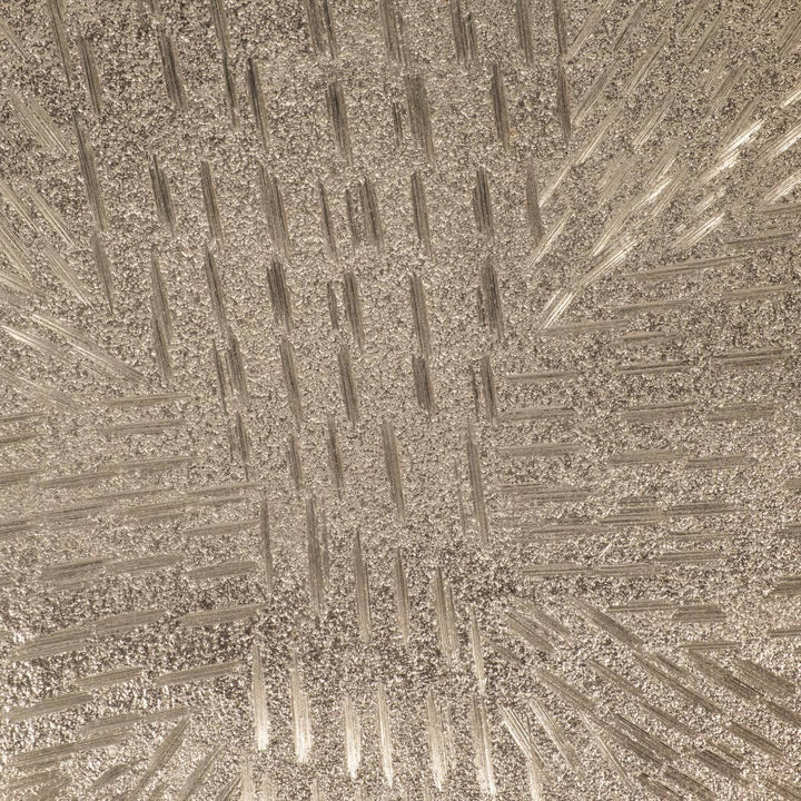 Chic Collective 12-inch metallic gold etched oval decorative vase with textured surface, made of metal and aluminum.