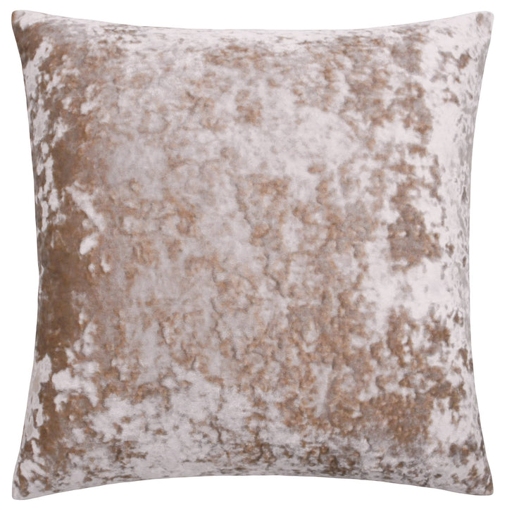 Chic Collective Verona crushed velvet cushion in oyster colour. Soft, shimmering material with a discreet zipper fastening.