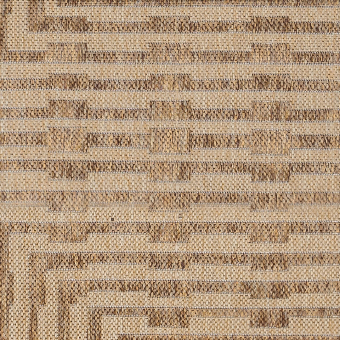 Chic Collective Sandown natural jute effect rug with geometric diamond pattern, made from 100% polyester.