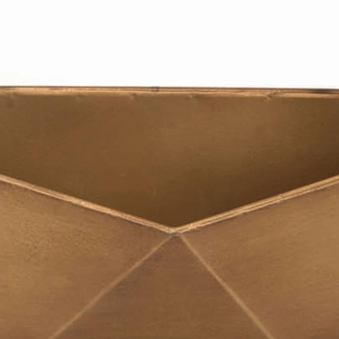 Bronze Geometric Metal Wall Planter Pot