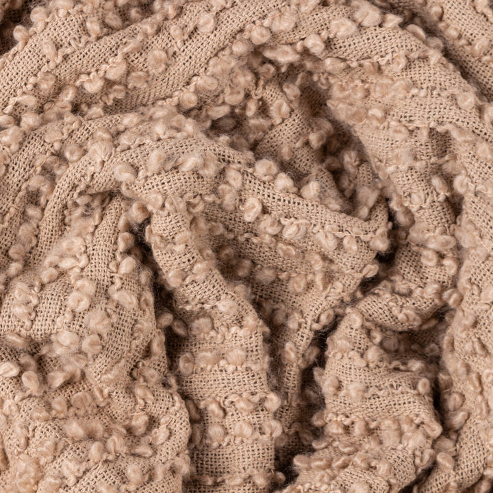 Arvo Woven Tasselled Throw Plaster